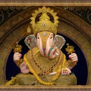 Lord Ganesha - 001 <br> Size: 70x100cm<br>Type: Laminated vinyl print framing