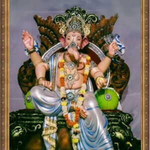 Lord Ganesha 0022 <br> Size: 70x100cm <br>Type: Laminated vinyl print framing