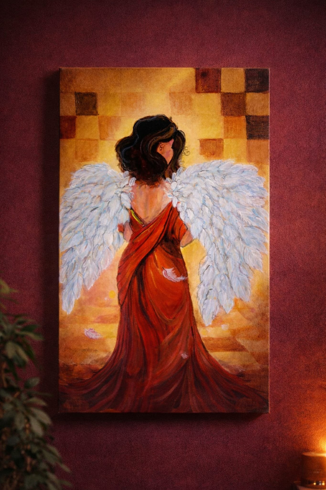 Woman with wings